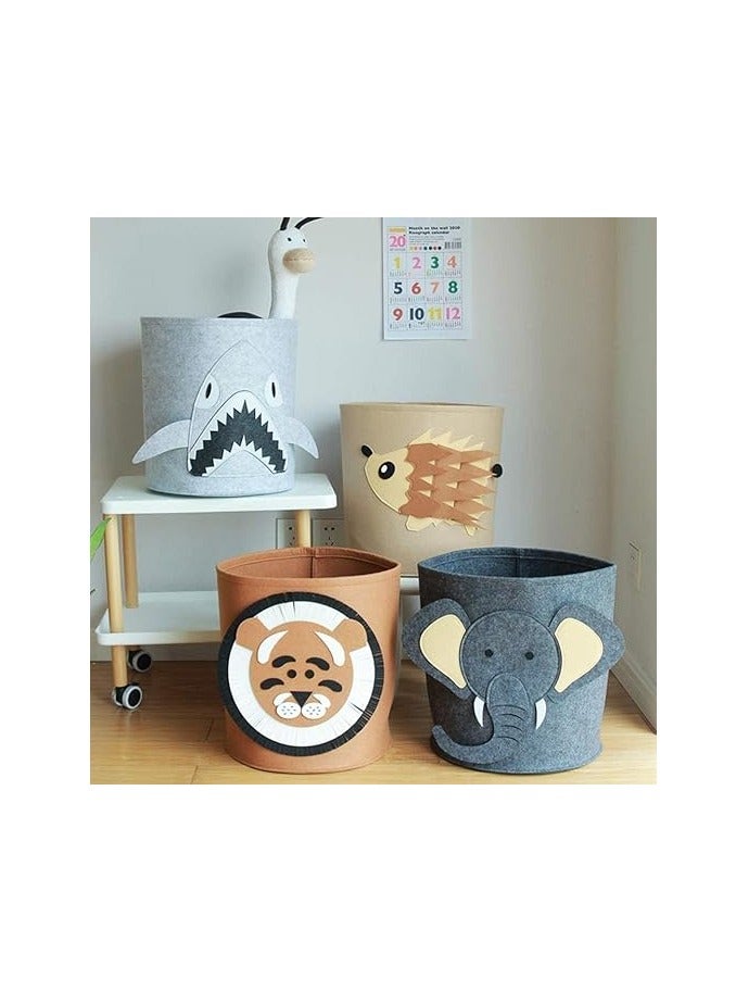 سبيس شوب باسكت تخزين بأشكال حيوانات | حقيبة تخزين سميكة مصنوعة يدويًا لملابس الأطفال - Image 4