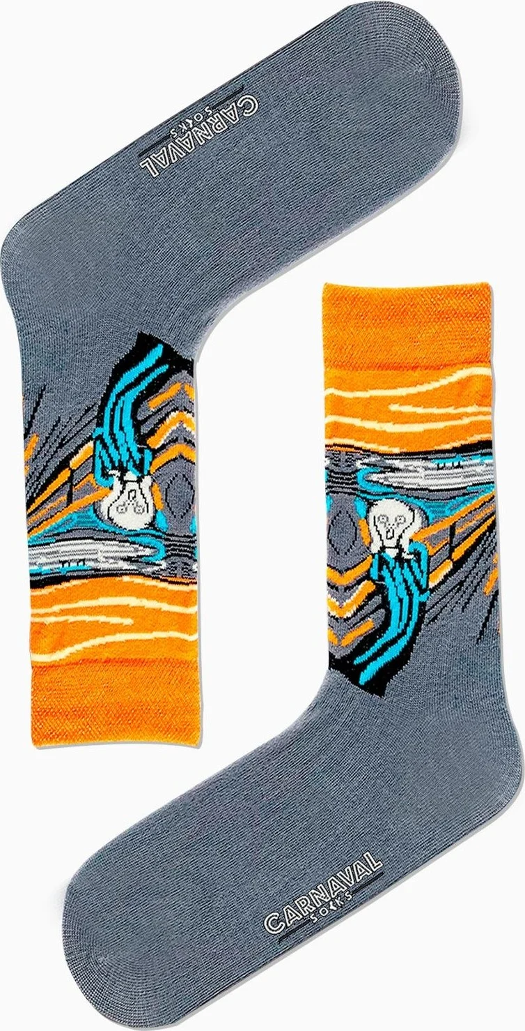 Carnaval Socks Scream Art Patterned Colorful Socks