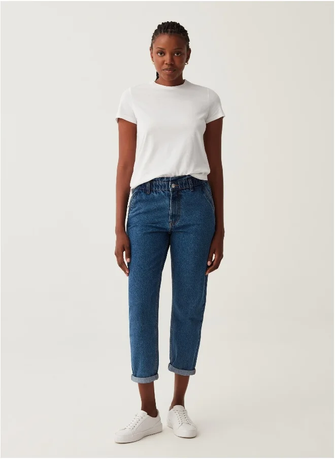 او في اس Cropped slouchy jeans