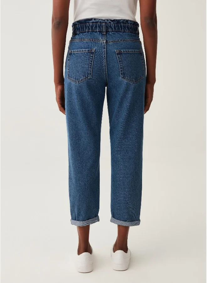 او في اس Cropped slouchy jeans