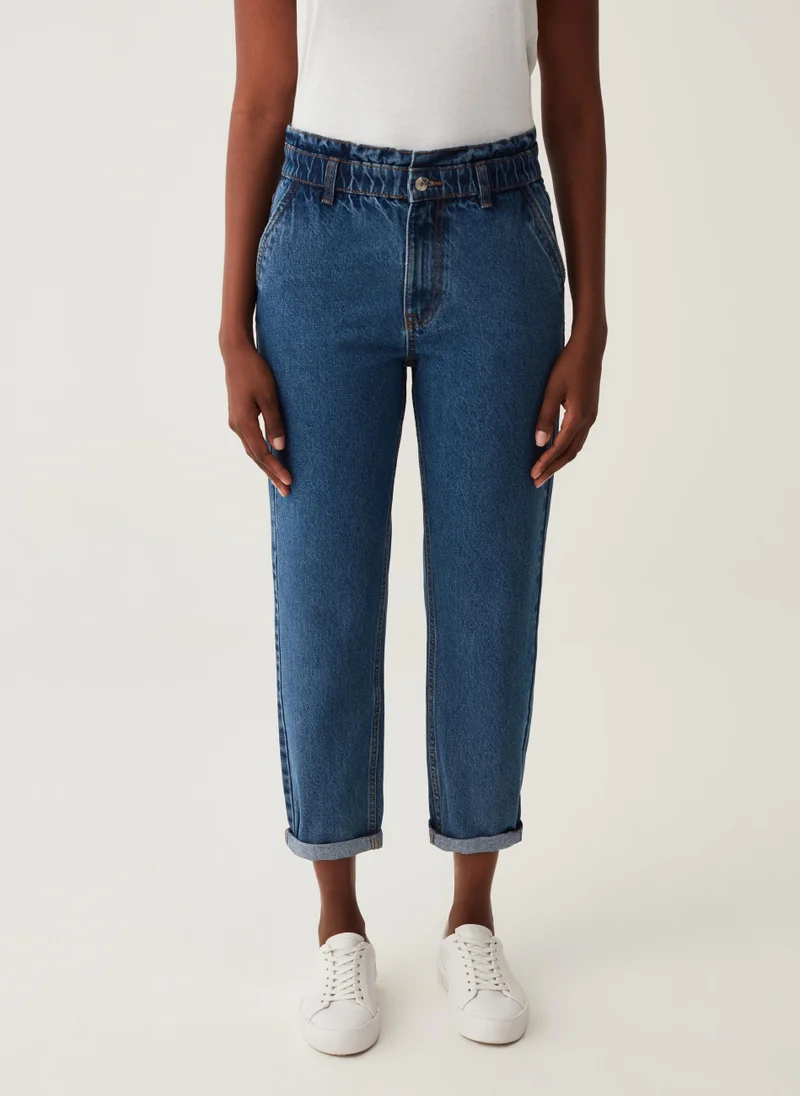 او في اس Cropped slouchy jeans