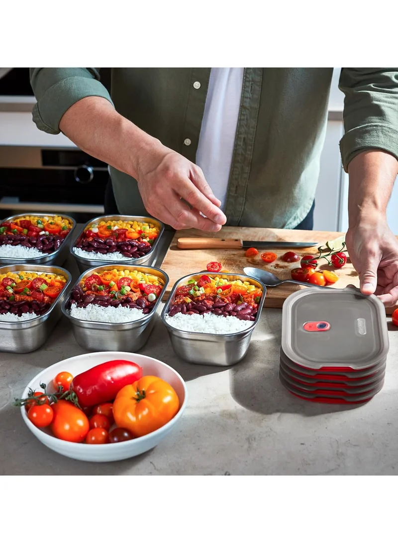 Black and Blum Microwave Safe Stainless Steel Food Box 600ml