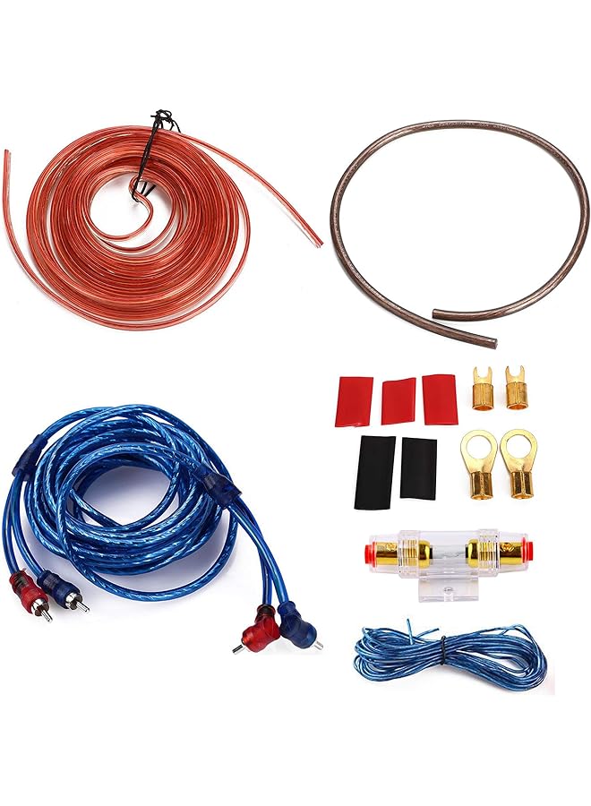 Generic Jeemetery 10 Gauge Amp 1500W Auto Car Audio System Speaker Kit Complete Subwoofer Amplifier Install Wiring Cable  - Image 1