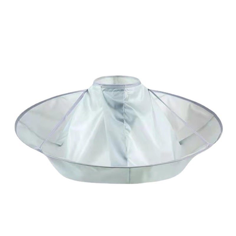 TUEQE Waterproof Haircut Cape Umbrella, Portable Hair Clippings Catcher for Adults Kids, Reusable Hairdressing Cloak with Anti-Static Nylon (Easy Storage, Salon & DIY Home Use) - Image 3