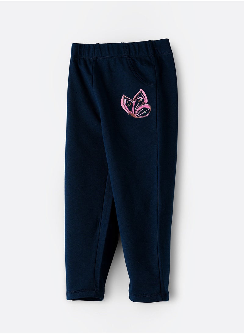 Jelliene Knit legging with placement print at knee  - Image 3