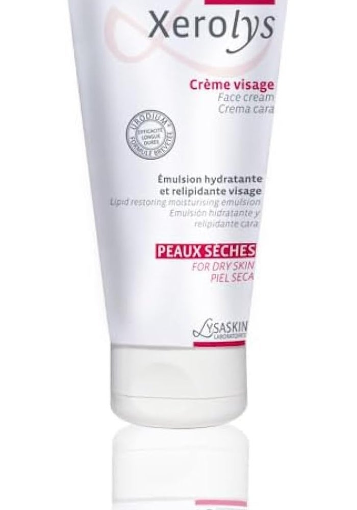 LYSASKIN Xerolys Face Cream 50ml – Moisturizing & Soothing Daily Skincare for Sensitive Dry Skin - Image 1