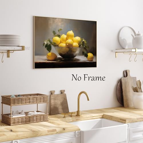 Wallvelart Vintage Lemon Wall Art French Country Still Life Print Canvas Painting Yellow Fruit Pictures Artwork for Wall Antique 16x24inch No Frame - Image 4
