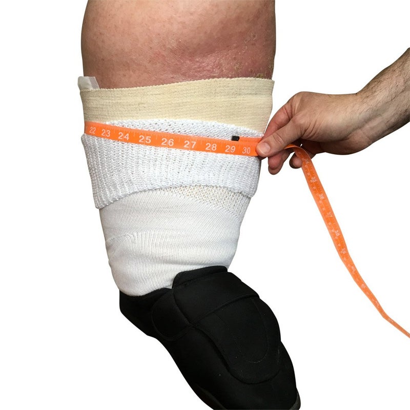 Extra Wide Bariatric Sock for Extreme Lymphedema Calf stretches to 30" (Black) - Image 5