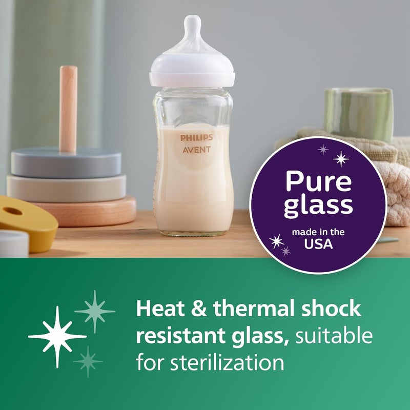 Avent زجاجة أڤينت الطبيعية مع استجابة طبيعية، مجموعة هدايا للأطفال - Image 3