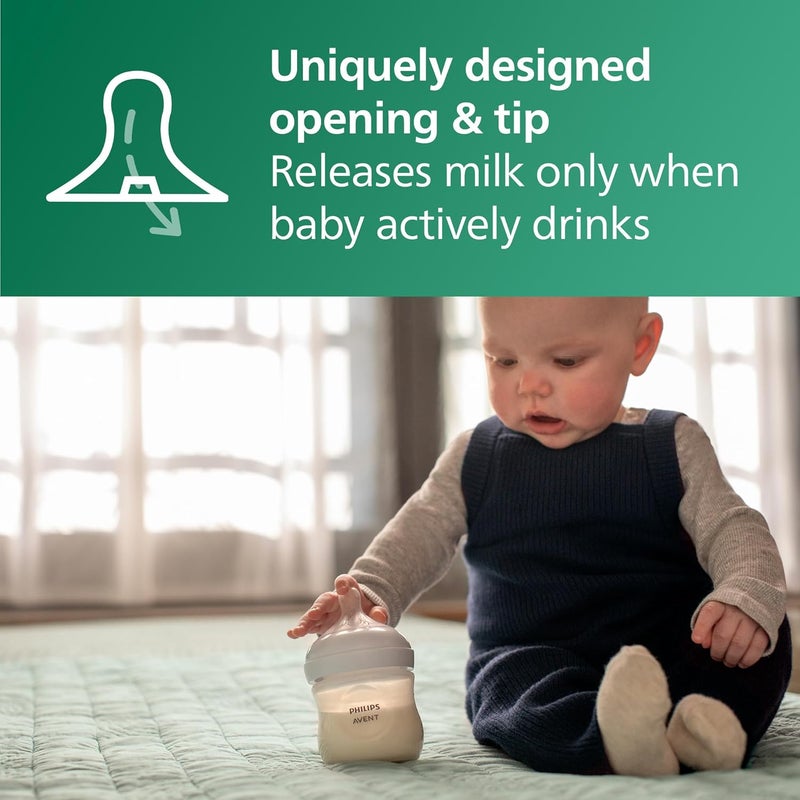 Avent زجاجة أڤينت الطبيعية مع استجابة طبيعية، مجموعة هدايا للأطفال - Image 4
