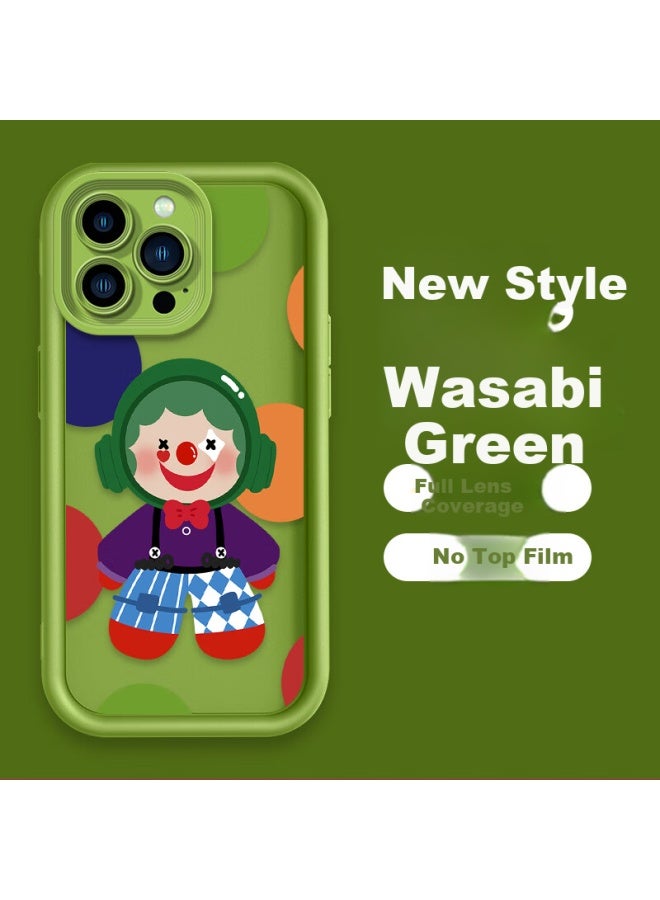 Zitai Apple 15 Phone Case Iphone 15 Pro Max Protective Cover Painted Personalized Creative Anti-Drop Shell [Green Humor] - Image 1