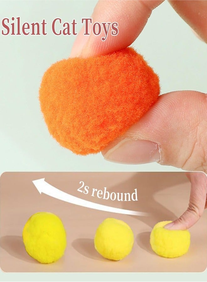 Cat Toys Interactive for Indoor Cats,20pcs Pom Pom Balls with Launcher Set, Kitten Toys for Cats Self Play,Cute Cat Ball Toy Cat Toy Plush Ball Plush Ball Shooting Gun ,Color of the Ball is Random - Image 4
