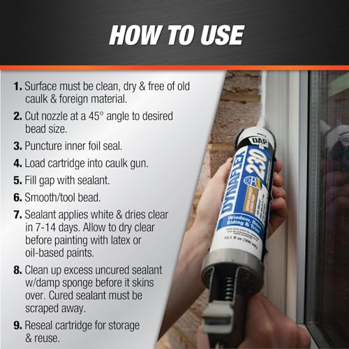 Dap Dynaflex 230 10.1 oz. Clear Premium Exterior/Interior Window, Door and Trim Sealant - Image 3