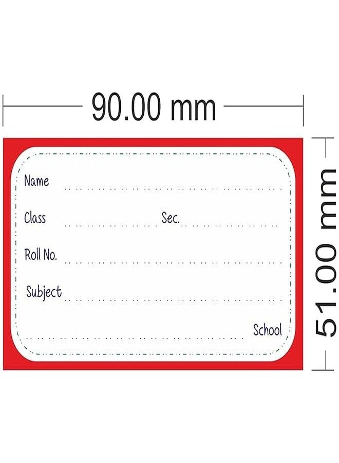 SEJASCOLLECTIONS | Pack of 64 Sticker | School Notebook Name Slip Stickers for Kids:- 90 x 51 mm, Medium Size, Name Slip Paper Labels, Multicolour (Pack of 64 Sticker) - Image 3