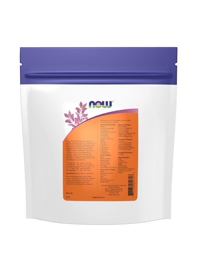 now Foods Supplements, Empty Gelatin Capsules, Double "00", Bovine Sourced, Filled by Weight, 750 Gel Capsules - Image 2