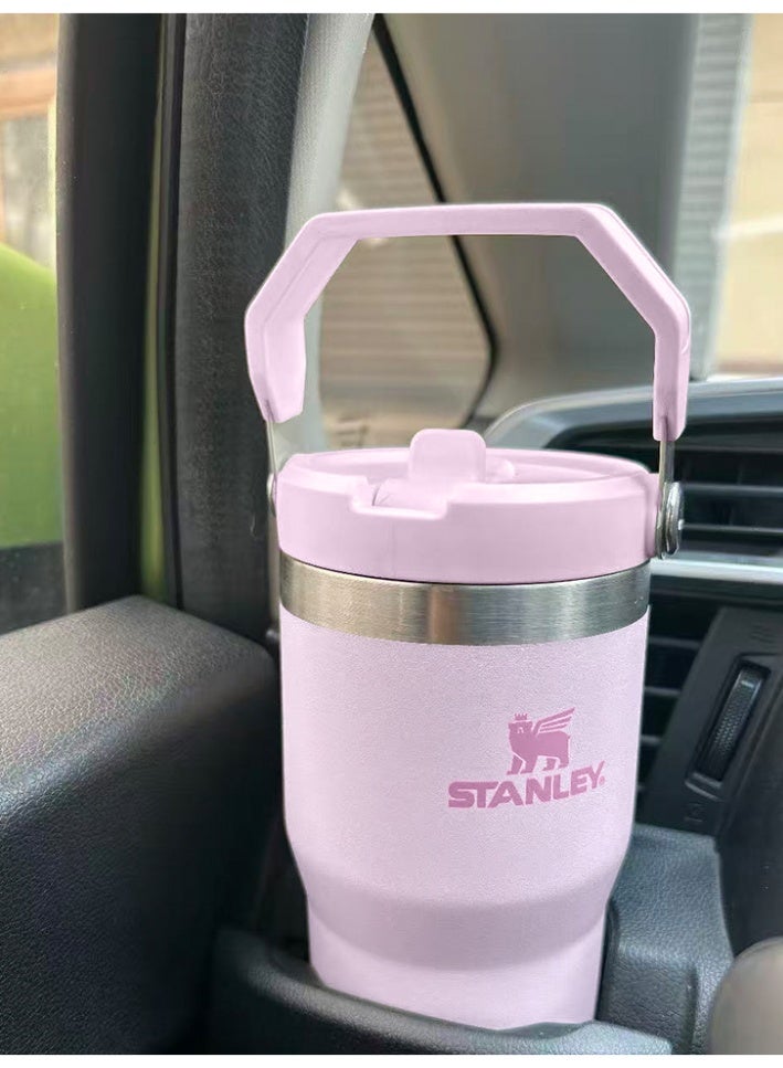 stanley IceFlow 2.0 Flip Straw Tumbler | With Handle | Twist-On Lid and Flip-Up Straw | Leak-Resistant Water Bottle | Insulated Stainless Steel | BPA-Free | Pink | 1-Pack | 30 oz - Image 5