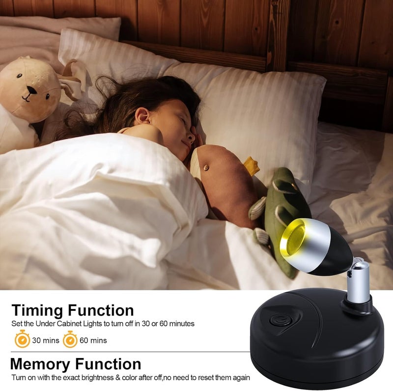 HFCDL Wireless LED Spotlight Indoor Color Changing Battery Operated Mini Up Light Stick On Anywher with Timer & Dimmer 60 Lumens 13 RGB Colour for Display Artwork Home Decor - Image 5