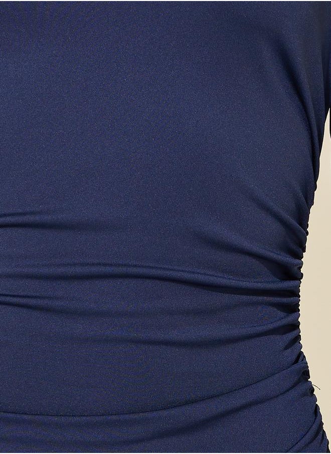 Take Two Solid Boat Neck Long Sleeve Midi Dress  - Image 4