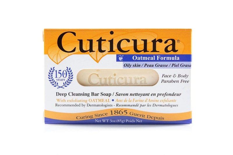 Cuticura Oatmeal Formula Deep Cleansing Bar Soap  Oily  3 OZ Pack of 6