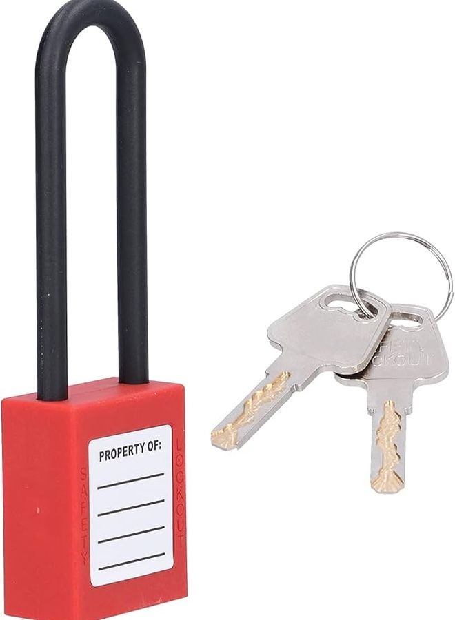 Astibym Industrial Safety Padlock 3 Inch Nylon Beam Anti Insulated High Strength Security Lock with 2 Keys - Image 3