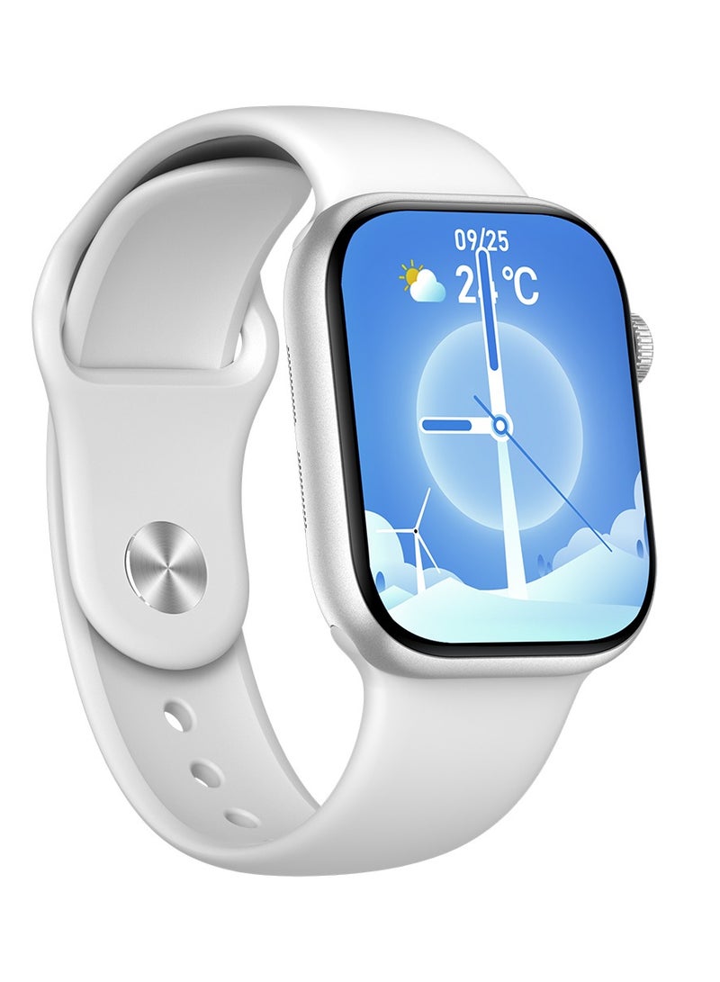 أوت بوكس ساعة Outbox OB10 – شاشة AMOLED ‏2.04″، مكالمات بلوتوث، +100 وضع رياضي، متابعة الصحة واللياقة، متوافقة مع أندرويد وiOS – فضي. - Image 2