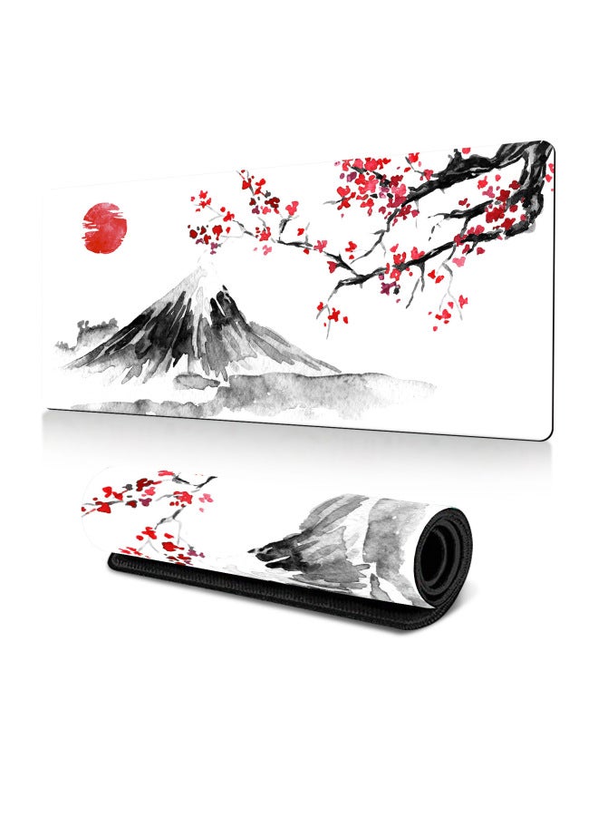 Ink Cherry Blossom Mouse Pad Large Office Desk Pad Dead Life Black And White Series Mouse Pad Rubber Non-slip-Color:300*800*2MM-Pattern:Pattern 5  - Image 1