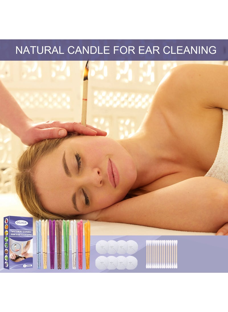 Aromatherapy Ear Candle Set | Multi-color Relaxing Ear Candle | Stress and Tinnitus Relief | Ear Cleaning with Safety Stopper