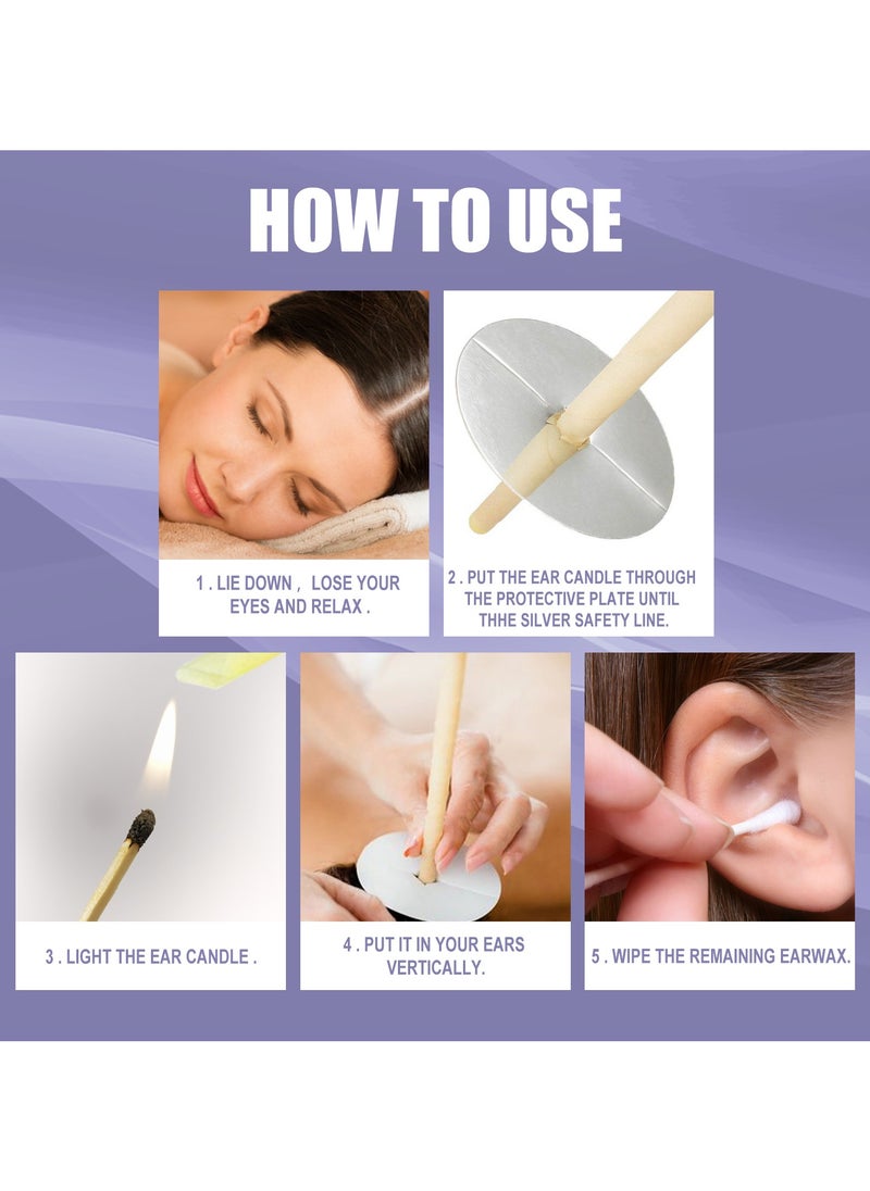 Aromatherapy Ear Candle Set | Multi-color Relaxing Ear Candle | Stress and Tinnitus Relief | Ear Cleaning with Safety Stopper