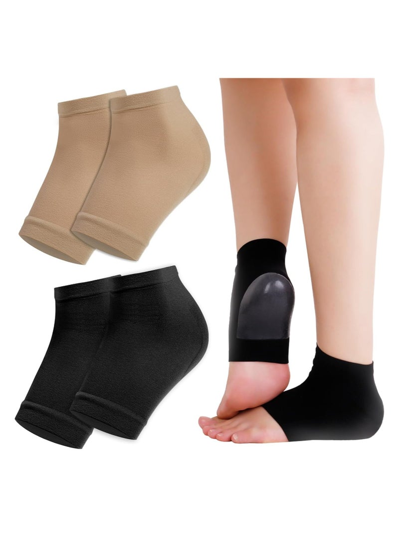 Oasisgalore 2 Pairs Silicone Heel Protectors Heel Cushion Pads for Foot Heel Pain Relief - Image 1