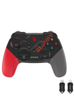 Bloody 2.4G Wireless/Wired Dual Vibration Gaming Controller GPW50, Function Swap Setting, Rechargeable with USB Type-C, 360° Joysticks, Rechargeable 600mAh Li-Battery, Red  - Image 1