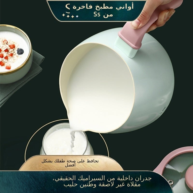 وعاء حليب صغير شان شان يوبين - طباخ طعام الأطفال، مقلاة سيراميك غير لاصقة، بدون طلاء، عالمي للنودلز الفورية - Image 1