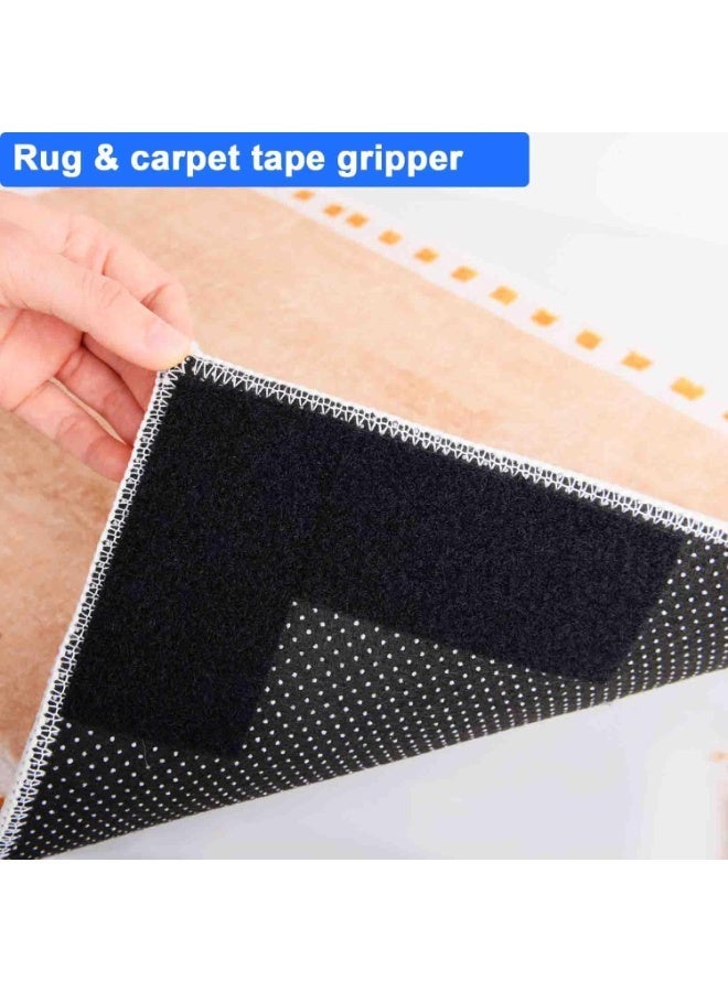 3M 20 Pairs Hook and Loop Tape 2in x 4in, Slef Adhesive Interlocking Strip, Mounting Tape Heavy Duty Adhesion, Picture Hanging Strips Fastener, Double Sided Carpet & Rug Fixation - Image 2