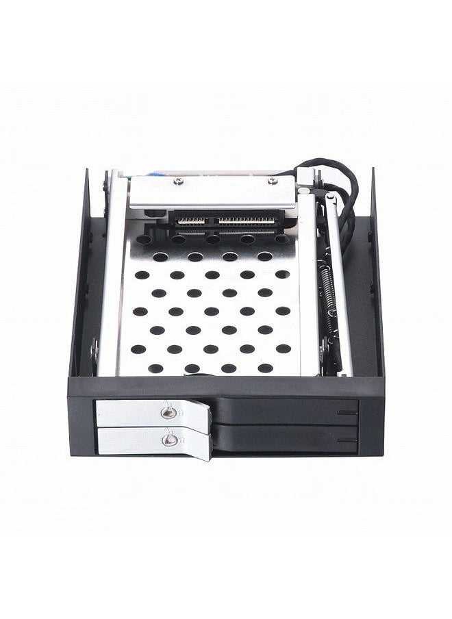 Generic - 2.5 inch Internal Dual Slot Tool-free Hard Disk Rack Support Two 2.5 inch SATA HDD/SSD Safety Lock Design Support Hot Plug - Image 1