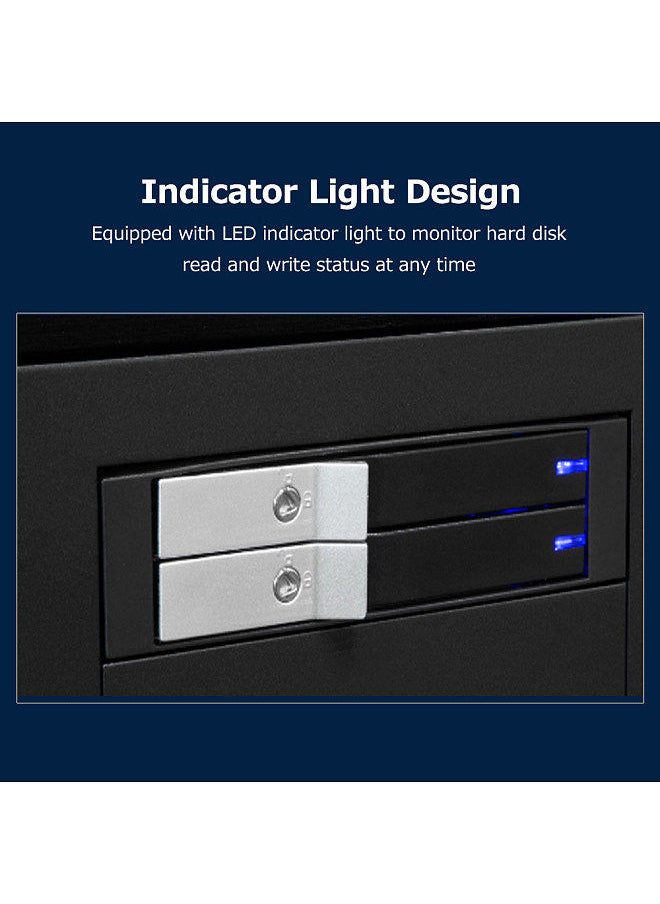 Generic - 2.5 inch Internal Dual Slot Tool-free Hard Disk Rack Support Two 2.5 inch SATA HDD/SSD Safety Lock Design Support Hot Plug - Image 1