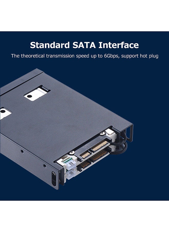 Generic - 2.5 inch Internal Dual Slot Tool-free Hard Disk Rack Support Two 2.5 inch SATA HDD/SSD Safety Lock Design Support Hot Plug - Image 1