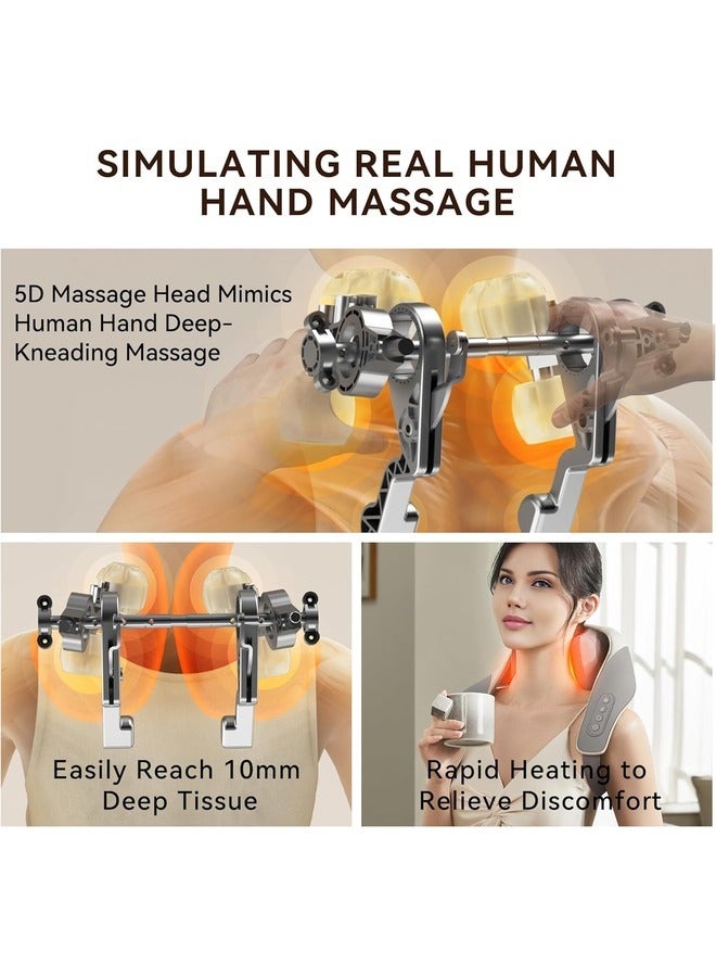 ELTRAZONE "Multicolor Mini Neck Massager with Heat – Electric Deep Tissue Kneading Massager for Neck, Back, Shoulders, and Legs – Ideal for Pain Relief and Relaxation" - Image 2