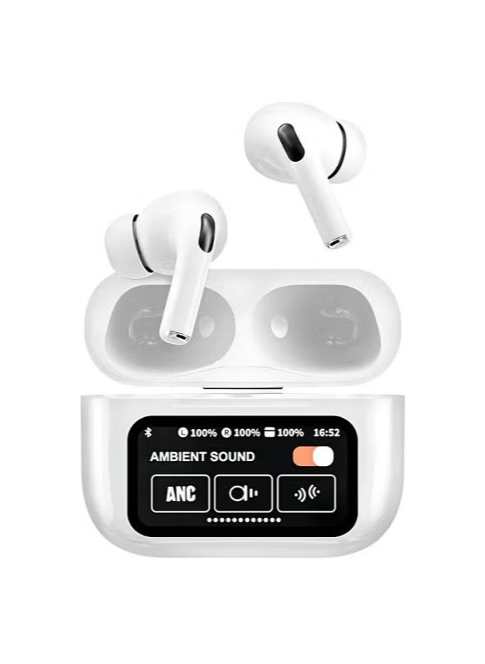 Truly Wireless Earbuds with Built-in LCD Touchscreen – Advanced ANC & ENC Noise Cancellation – Touch Control for Music and Calls – Integrated Camera Control – High-Fidelity Sound, Long Battery Life, Comfortable Fit – Ideal for Daily Use and Workouts - Image 1