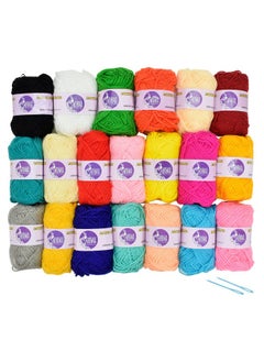 Asian Hobby Crafts Asian Hobby Crafts Wool Yarn for Knitting and Crochet Making (Multi 20)  - Image 1