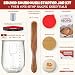 Snuvid 1 L 34 oz Sourdough Starter Jar Kit Wide Mouth Potbelly Crock  Glass Sour Dough Starter Bread Jar Set  Sourdough Baking Supplies  Sour Dough Bread Accessories Gifts for Sourdough Lovers - Image 4