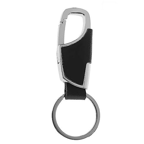 AUTOFRILL Metal Car Key Ring with Snap Hook (Black & Grey, 1) - Image 3