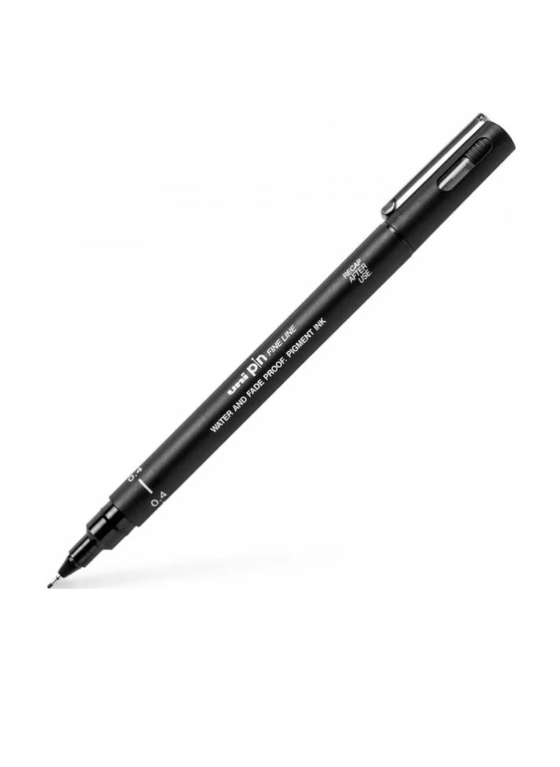 Uniball 1-Piece Unipin Fineliner Pen 0.4mm Tip Black Ink  - Image 1