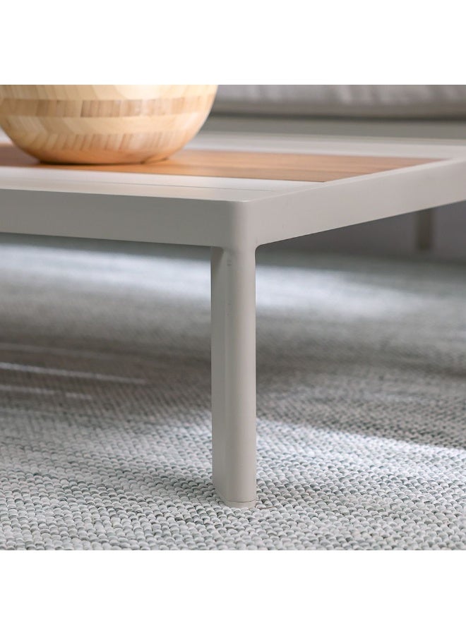 DANUBE HOME طقم أريكة خارجية 5 مقاعد فيينا | أثاث حديقة بإطار ألمنيوم | تصميم حديث لطقم أريكة في الفناء | طاولة وكراسي للجلوس في الحديقة - بيج/مشمس/تيك - Image 4