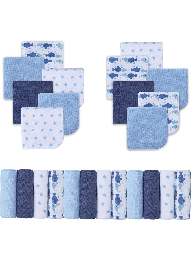 Viviland Baby Towel, Soft Baby Washcloth for Newborns, 24 Pack Reusable Baby Bath Towel for Boys, Baby Body and Face Wash Cloth - Image 1