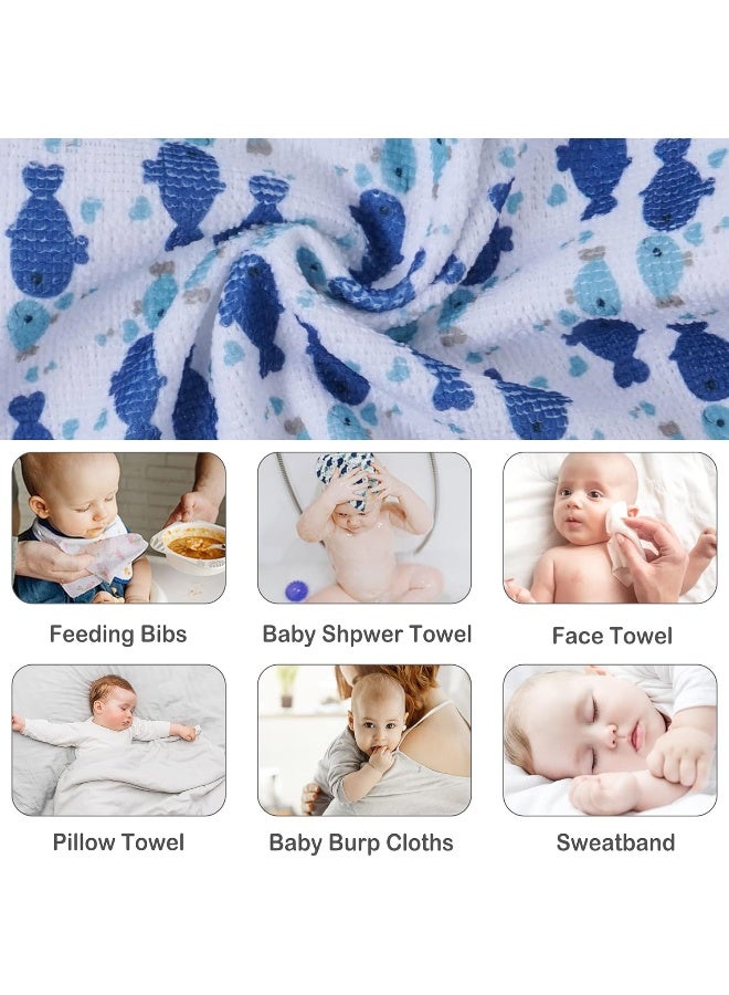 Viviland Baby Towel, Soft Baby Washcloth for Newborns, 24 Pack Reusable Baby Bath Towel for Boys, Baby Body and Face Wash Cloth - Image 3