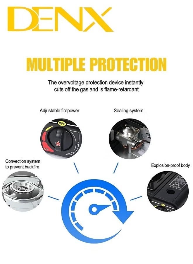 دينكس موقد غاز محمول، 2200 واط، مناسب للطهي في الأماكن المغلقة والمفتوحة - Image 3