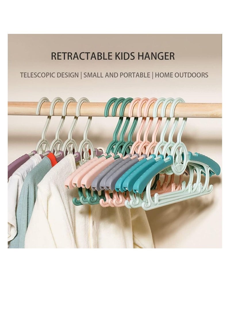 Baby Clothes Hangers, Extendable Baby Hangers, Adjustable Infant and Toddler Hangers, Non-Slip Clothes Hangers for Children Kids Infants Coat Pant Hanger, 10PCS (Pink)  - Image 2