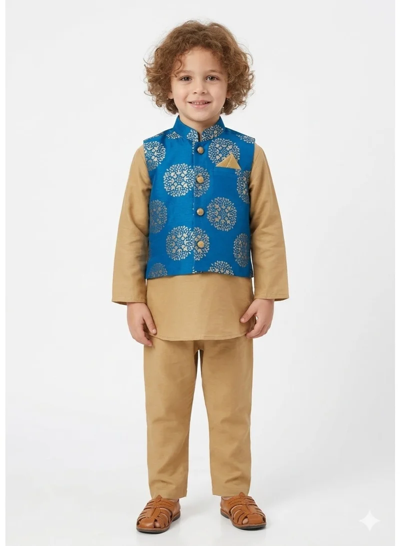 Saka Designs Boys Ethnic Motifs Kurta Set with Jacket