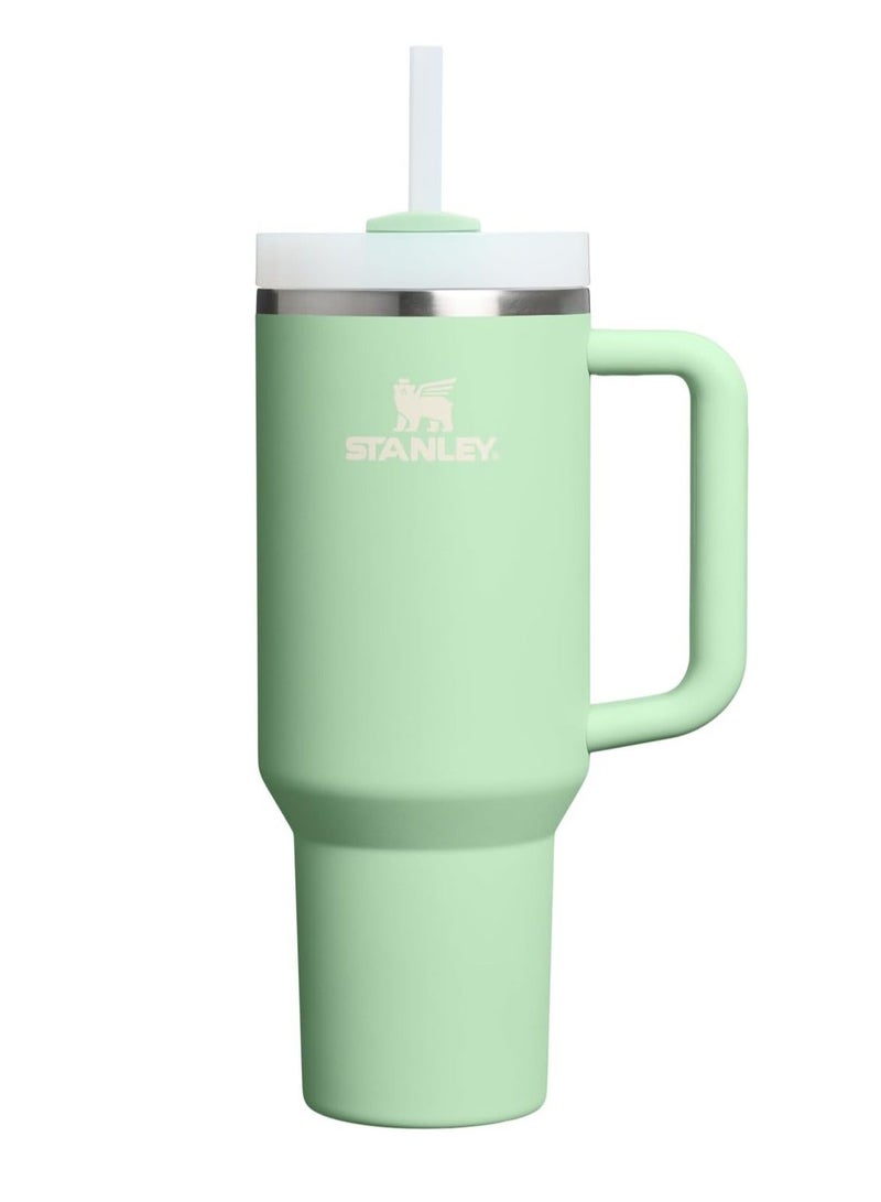 Stanley Tumbler with Handle and Straw 30 Fluid Ounces |3-Position Lid | Cup Holder Compatible for Travel | Insulated Stainless Steel Cup | BPA-Free | Pistachio - Image 1