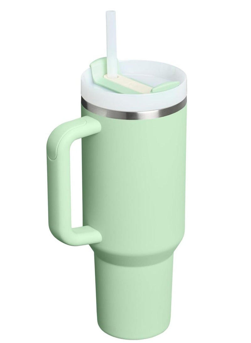 Stanley Tumbler with Handle and Straw 30 Fluid Ounces |3-Position Lid | Cup Holder Compatible for Travel | Insulated Stainless Steel Cup | BPA-Free | Pistachio - Image 2