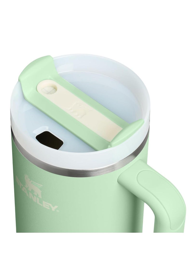 Stanley Tumbler with Handle and Straw 30 Fluid Ounces |3-Position Lid | Cup Holder Compatible for Travel | Insulated Stainless Steel Cup | BPA-Free | Pistachio - Image 3